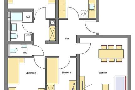 Wohnung Darmstadt Arheilgen - 4 Zimmer, 88 m&sup2;, 1.005&euro; | Angebot:25235286