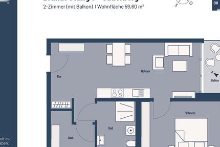 Wohnung Jade - 2 Zimmer, 60 m&sup2;, 436&euro; | Angebot:25542240