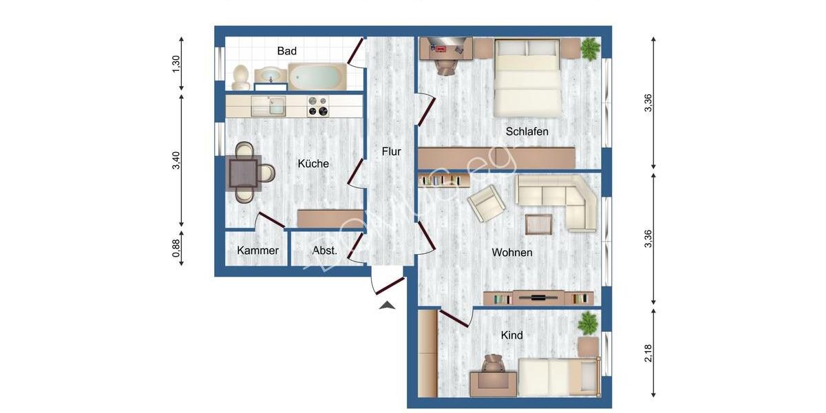 Galenbeck, Frisch renovierte 3 Zimmer Wohnung 3 zimmer