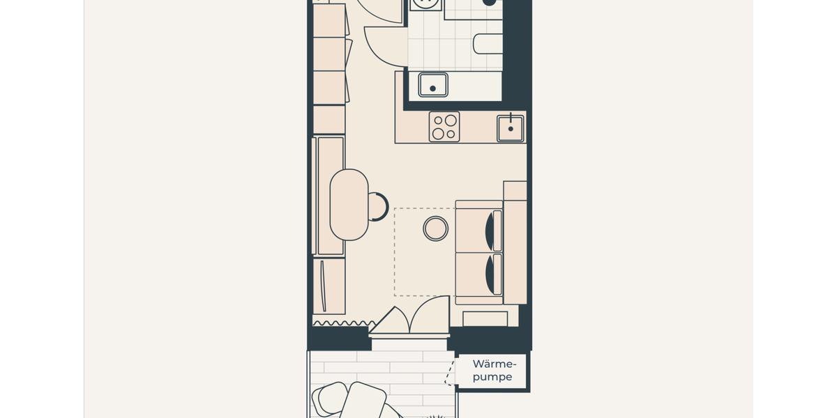 Etagenwohnung Magdeburg Leipziger Straße - 1 Zimmer, 33 m&sup2;, 950&euro; | Angebot:23544922