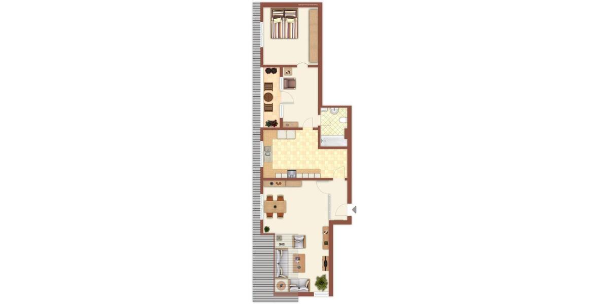 Dachgeschoßwohnung Bad Pyrmont - 2.5 Zimmer, 73 m&sup2;, 450&euro; | Angebot:26478284
