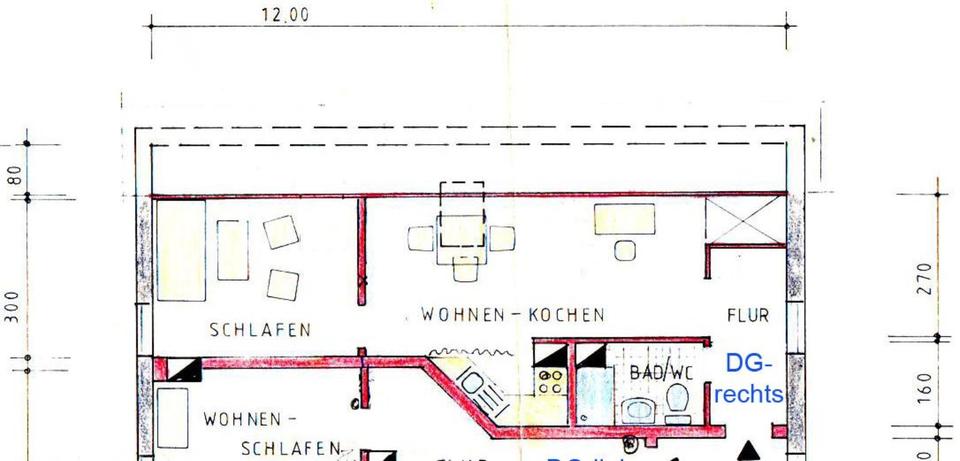 Dachgeschoßwohnung Neuenrade - 2 Zimmer, 38 m&sup2;, 260&euro; | Angebot:25869932