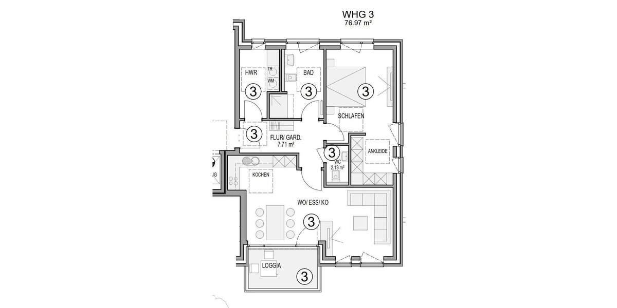 Etagenwohnung Edewecht Husbäke - 2 Zimmer, 77 m&sup2;, 960&euro; | Angebot:24857380