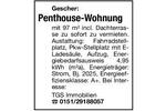 Gescher Mietwohnung, Penthouse, große Dach-Terrasse, Fahrstuhl 3 zimmer