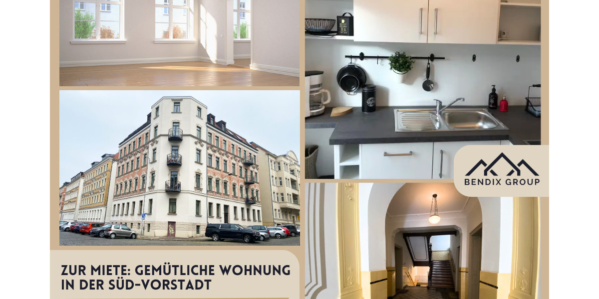 Gemütliche Wohnung im klassischen Leipziger Altbaustil in der Süd-Vorstadt I Mit Einbauküche & Balkon 2 zimmer