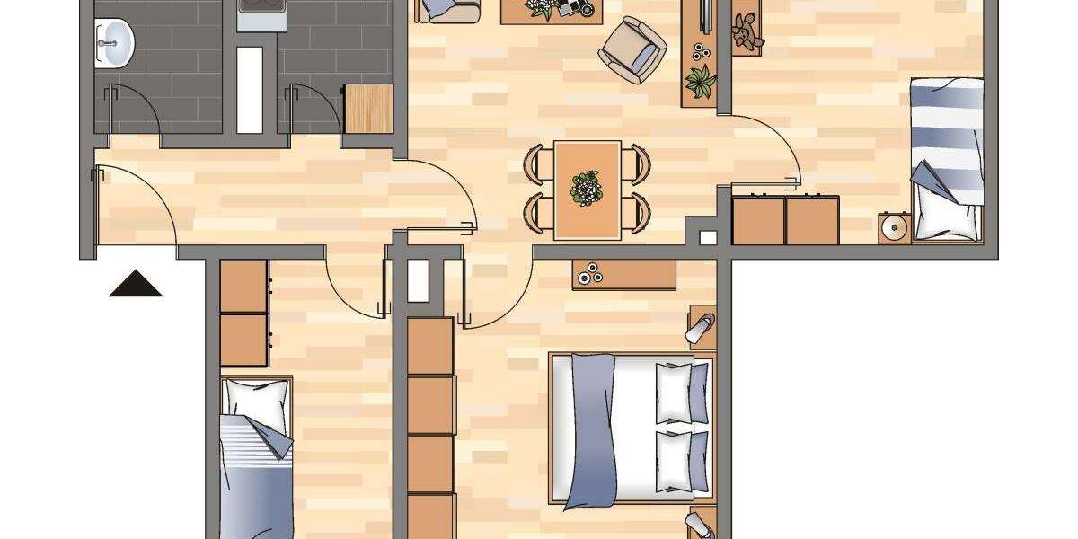 Etagenwohnung Bochum Hiltrop - 4 Zimmer, 59 m&sup2;, 479&euro; | Angebot:24974138