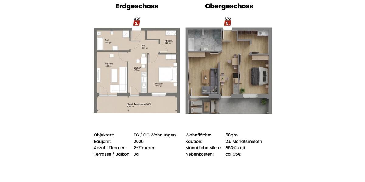 Etagenwohnung Soltau - 2 Zimmer, 68 m&sup2;, 850&euro; | Angebot:26287442