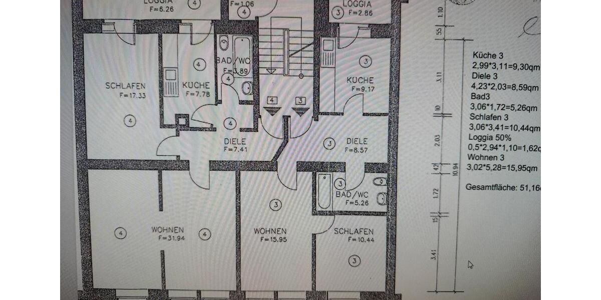 Etagenwohnung Krefeld Benrad - 2 Zimmer, 51 m&sup2;, 575&euro; | Angebot:26612607