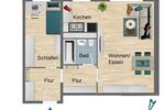 2-Raum-Wohnung in Pößneck-Ost zimmer