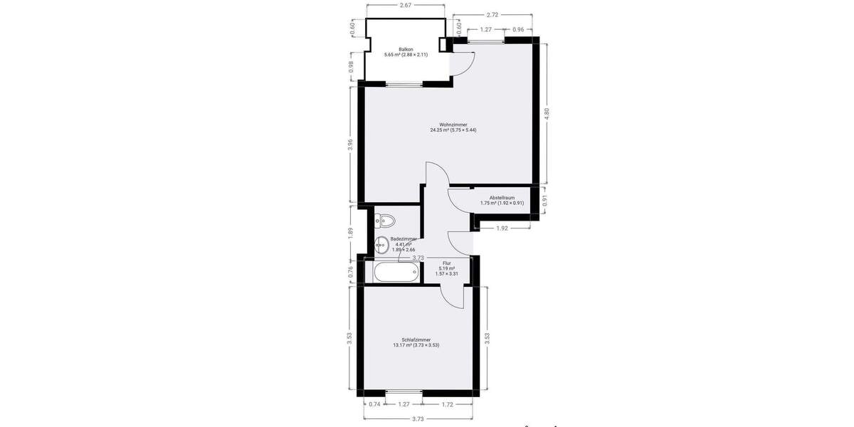 Etagenwohnung Crimmitschau - 2 Zimmer, 51 m&sup2;, 320&euro; | Angebot:23842476