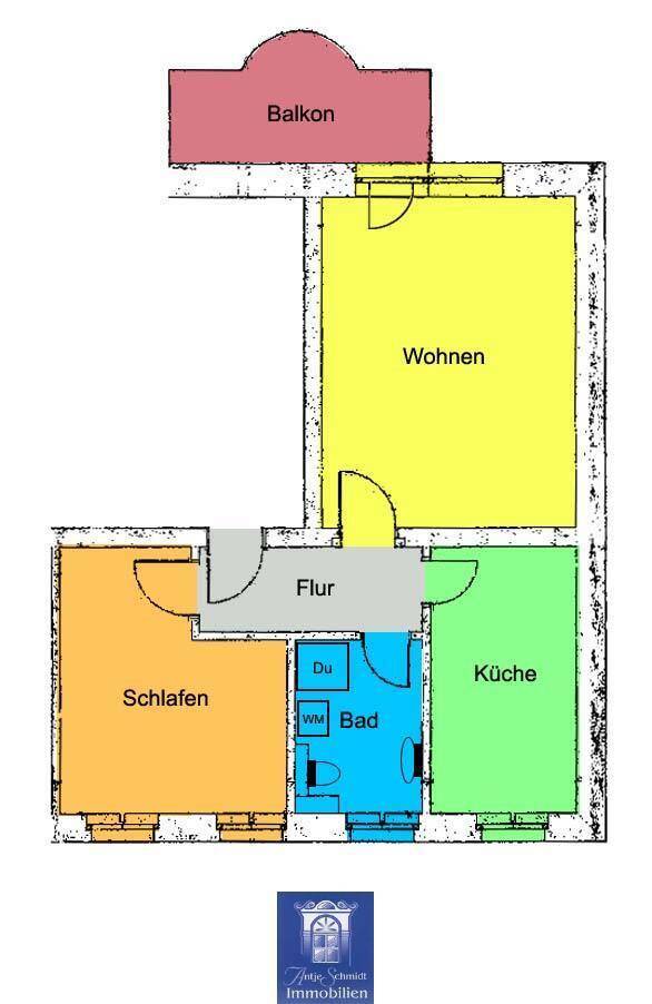 Perfekte Wohnung mit Wohlfühlcharakter, schönem Balkon und Tageslichtbad! 2 zimmer