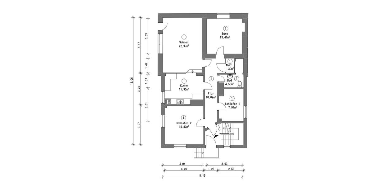 Hochparterre Martfeld - 3.5 Zimmer, 88 m&sup2;, 850&euro; | Angebot:26694062