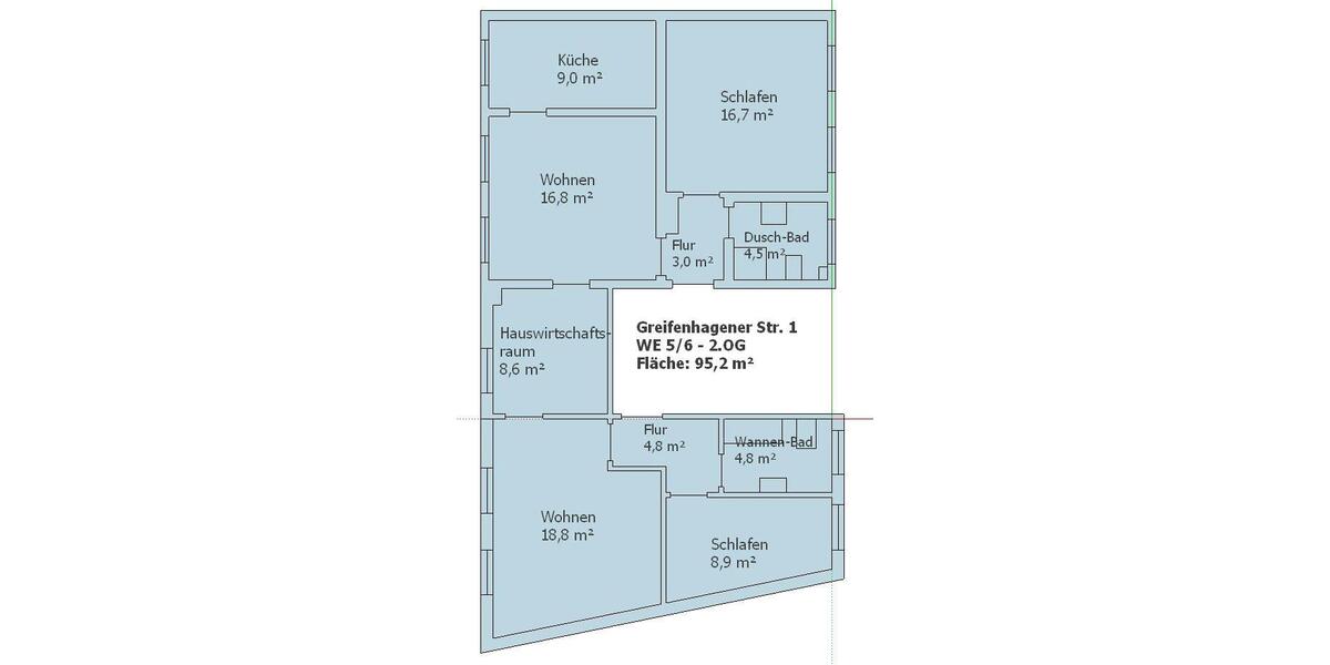Dachgeschoßwohnung Magdeburg Beyendorf-Sohlen - 4 Zimmer, 96 m&sup2;, 595&euro; | Angebot:26481149