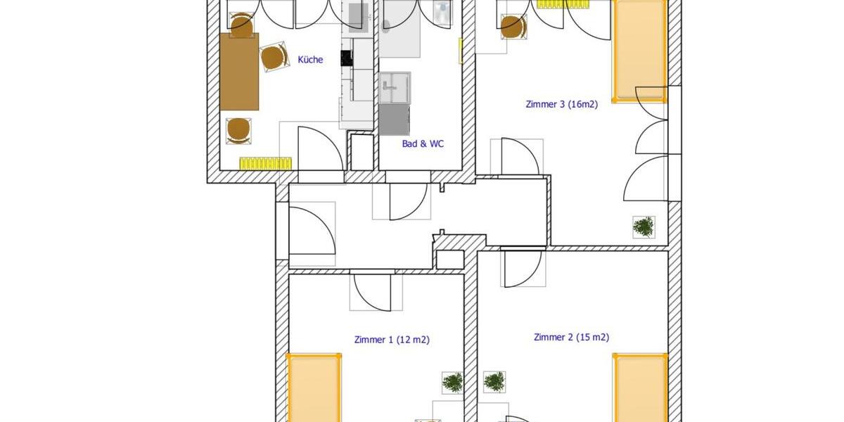 Etagenwohnung Ludwigsburg Eglosheim - 1 Zimmer, 12 m&sup2;, 585&euro; | Angebot:25273388