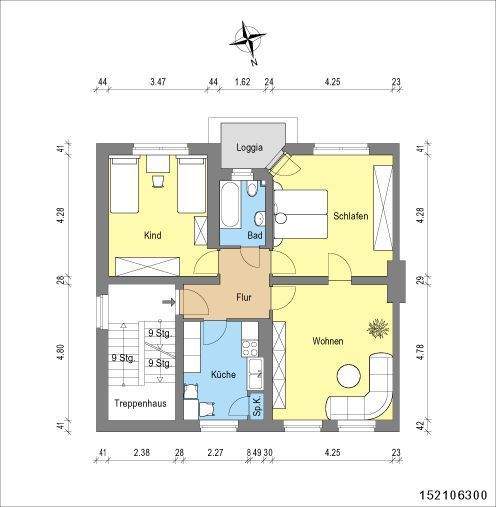 Etagenwohnung Frankfurt (Oder) Frankfurt - 3 Zimmer, 73 m&sup2;, 560&euro; | Angebot:24814284