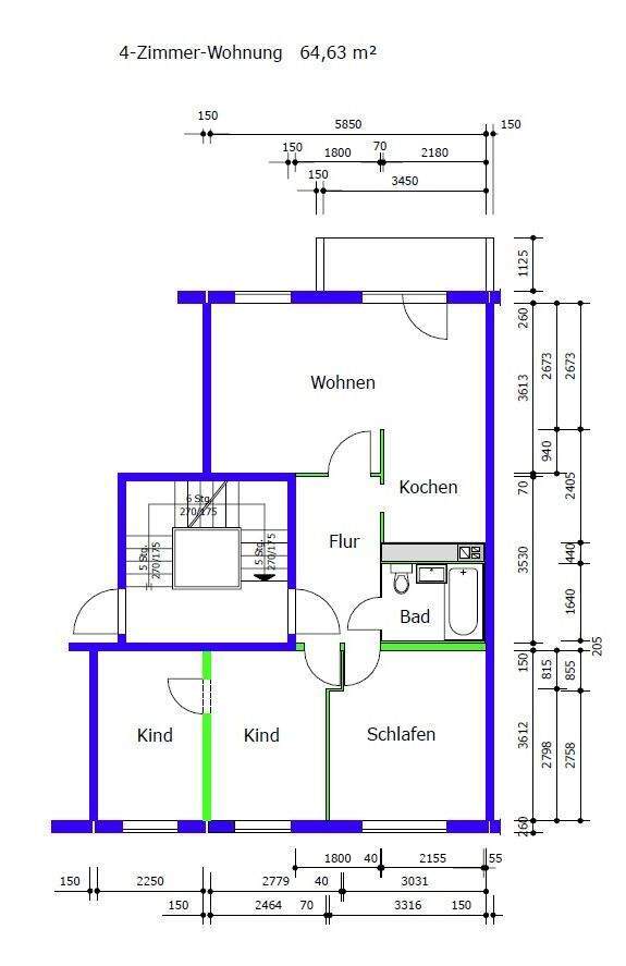 Familienfreundlich & modern: Sanierte Wohnung in bester Lageng ist bereit! 4 zimmer