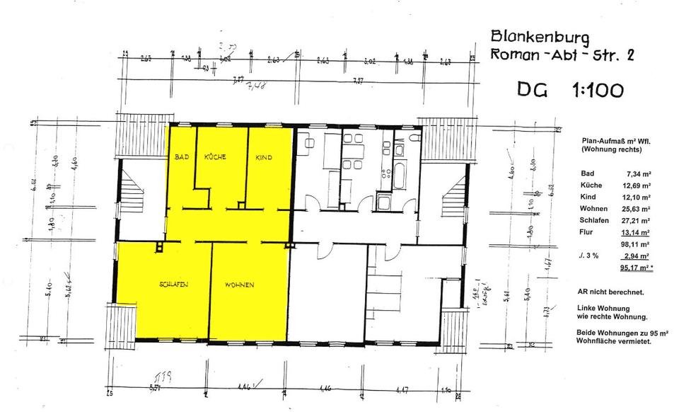 Dachgeschoßwohnung Blankenburg (Harz) - 3 Zimmer, 95 m&sup2;, 570&euro; | Angebot:26420057