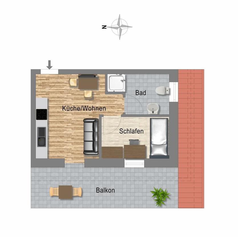 Singlewohnung Ferienwohnung Boardinghouse Oldenburg 0174 9946567 zimmer