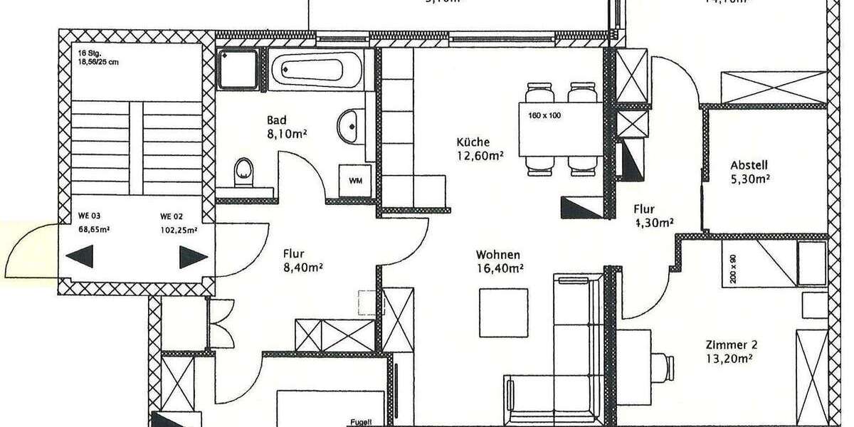 Etagenwohnung Hamburg Rahlstedt - 4 Zimmer, 102 m&sup2;, 2.148&euro; | Angebot:26168609