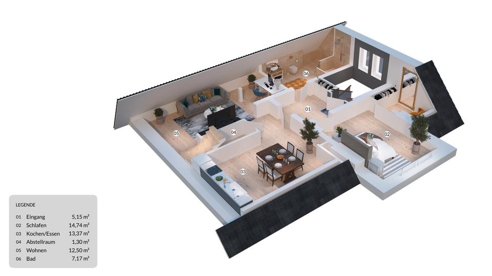 Etagenwohnung Neuenhaus - 2 Zimmer, 65 m&sup2;, 865&euro; | Angebot:21092835