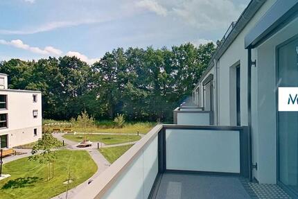 Modern, barrierefrei, geborgen: Schicke 2-Zi.-Whg. mit Balkon, Einbauküche & seniorengerechtem Bad in Neubau 2 zimmer