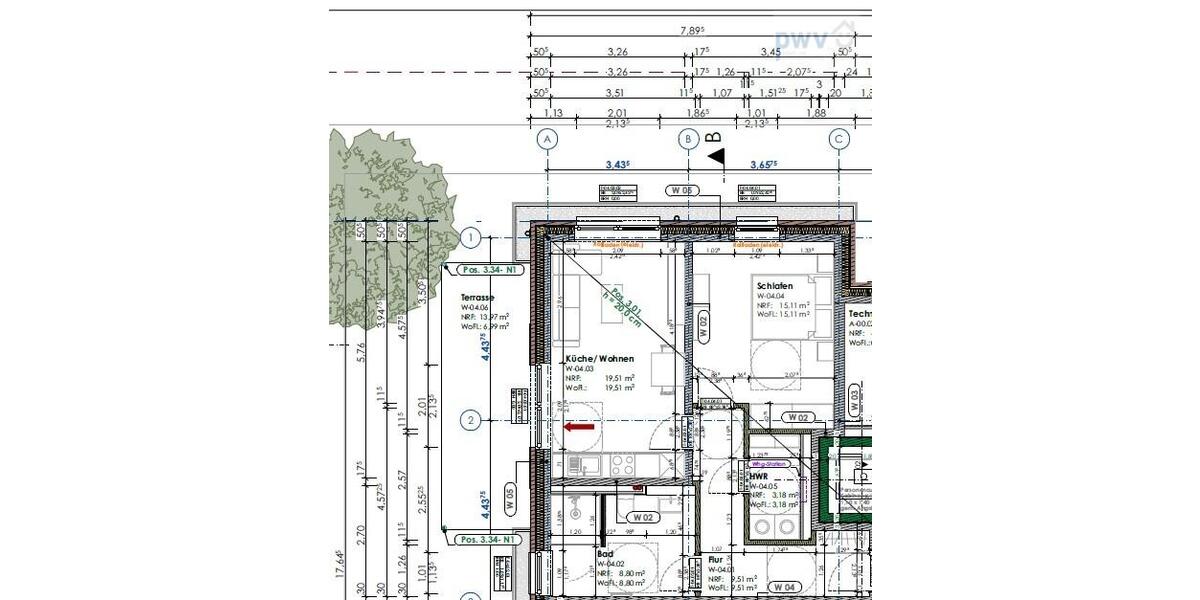 Erdgeschoßwohnung Aurich Egels und Wallinghausen - 2 Zimmer, 66 m&sup2;, 696&euro; | Angebot:26367144