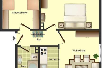 Wohnung Höxter Ottbergen - 3 Zimmer, 62 m&sup2;, 469&euro; | Angebot:27271330
