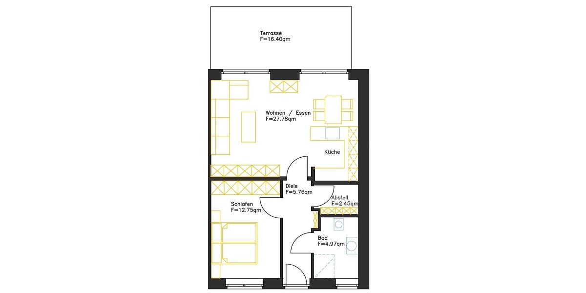 Erdgeschoßwohnung Stadtlohn - 2 Zimmer, 58 m&sup2;, 770&euro; | Angebot:26485639