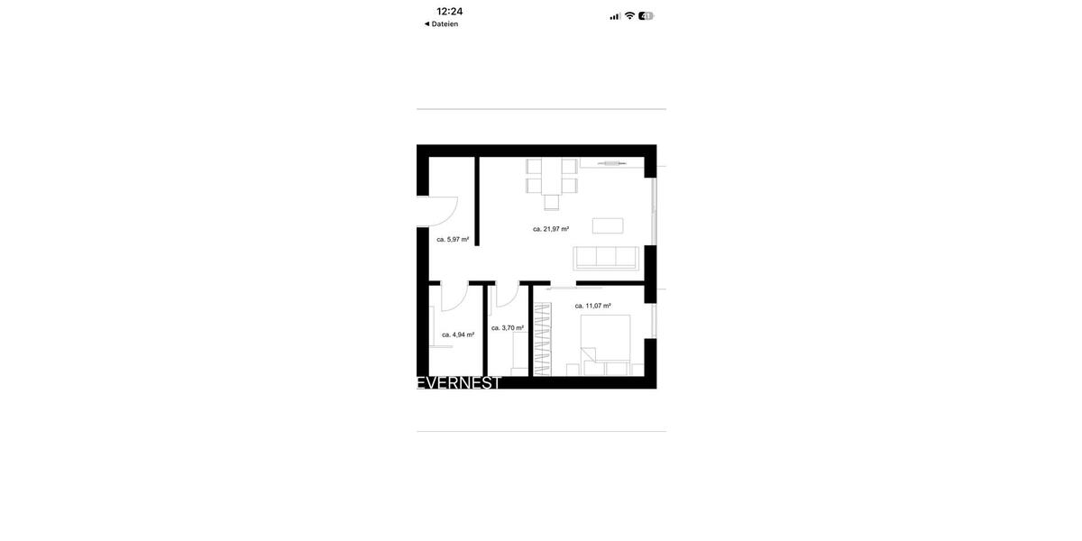 Erdgeschoßwohnung Bad Zwischenahn - 2 Zimmer, 52 m&sup2;, 840&euro; | Angebot:25323077