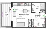Dachgeschoßwohnung Osnabrück Gretesch - 1 Zimmer, 43 m&sup2;, 735&euro; | Angebot:26549597