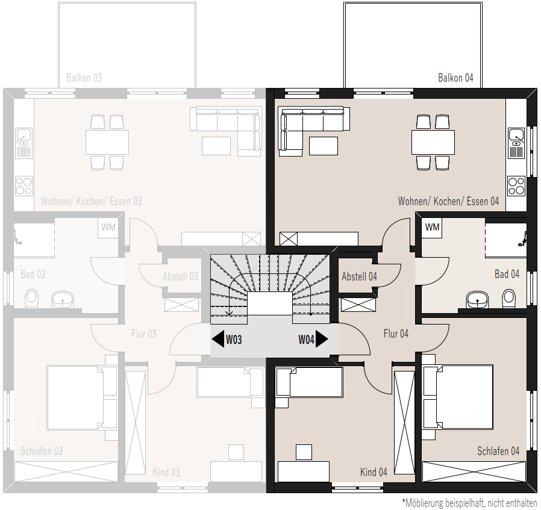 Etagenwohnung Hargesheim - 3 Zimmer, 75 m&sup2;, 938&euro; | Angebot:26702377