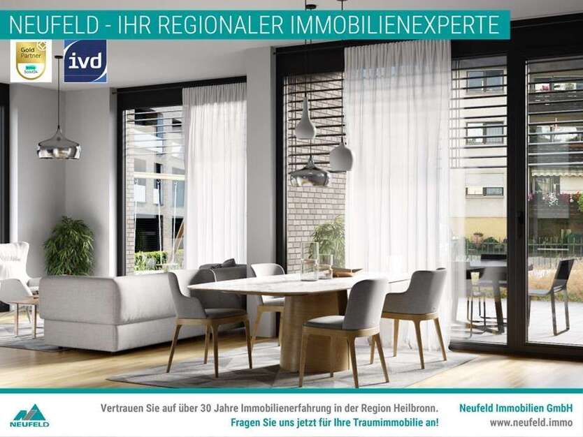 Wohnung zum Mieten in Oedheim 1.065 € 73.75 m²