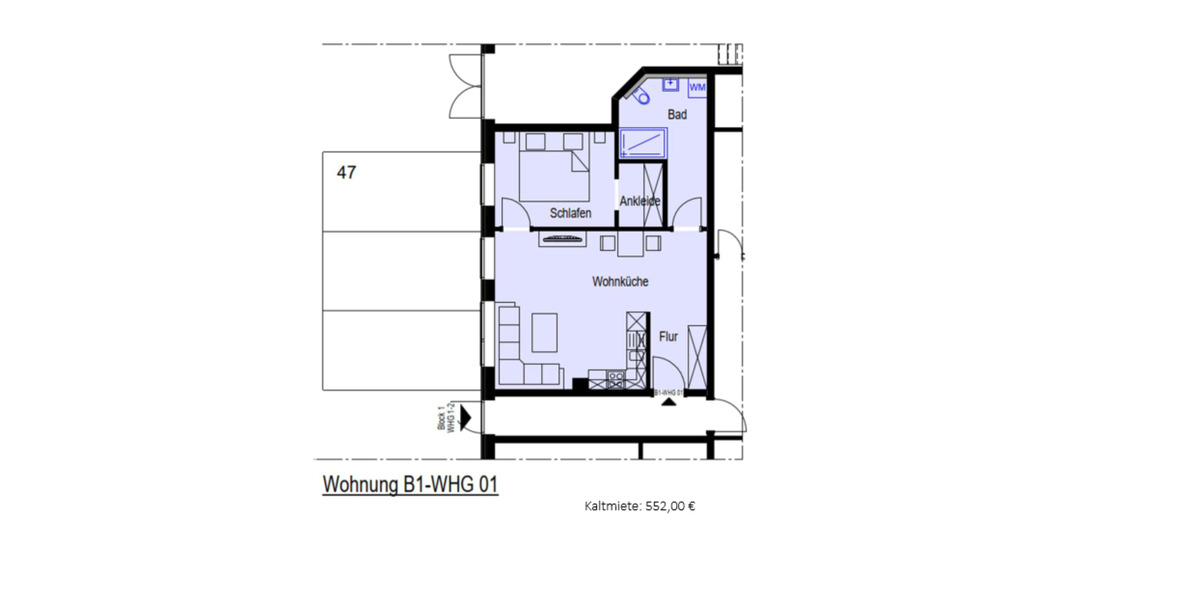 Etagenwohnung Aurich - 2 Zimmer, 53 m&sup2;, 675&euro; | Angebot:18821424