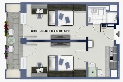 Wohnen auf Zeit Mannheim Käfertal - 3 Zimmer, 25 m&sup2;, 350&euro; | Angebot:26535113
