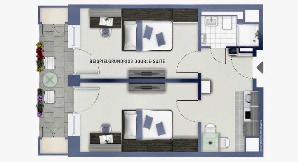 Wohnen auf Zeit Mannheim Käfertal - 3 Zimmer, 25 m&sup2;, 350&euro; | Angebot:26535113
