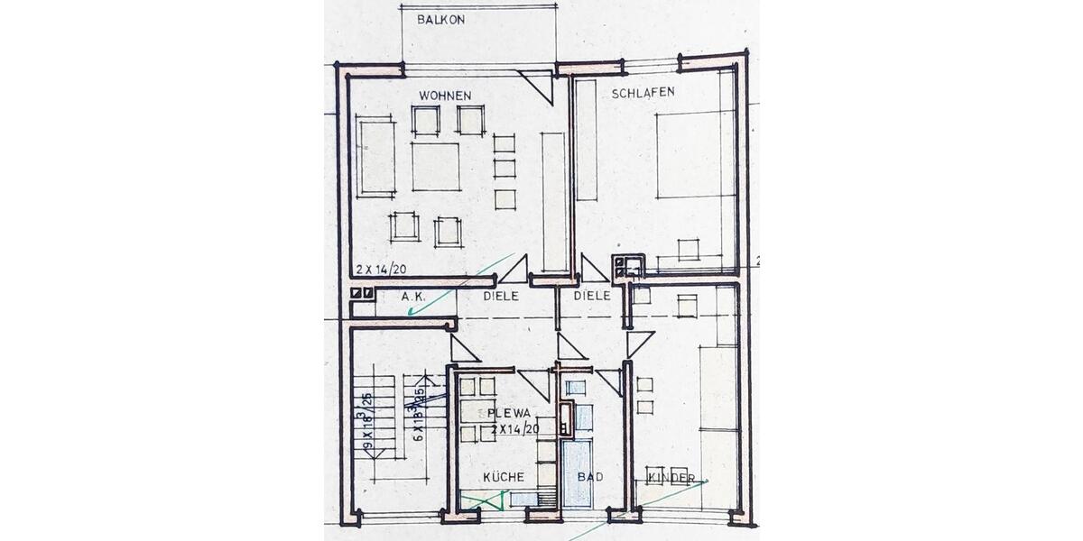 Etagenwohnung Oberhausen Biefang - 3 Zimmer, 82 m&sup2;, 850&euro; | Angebot:26033124