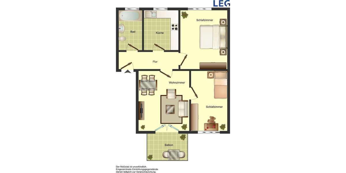 Wohnung zum Mieten in Minden 489 € 55 m² 3 zimmer