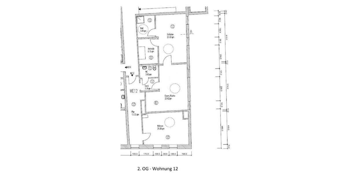 Etagenwohnung Schönberg - 2.5 Zimmer, 92 m&sup2;, 770&euro; | Angebot:16990060