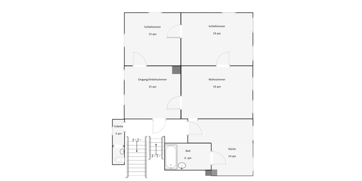 Etagenwohnung Gräfenthal - 4 Zimmer, 82 m&sup2;, 395&euro; | Angebot:26656949