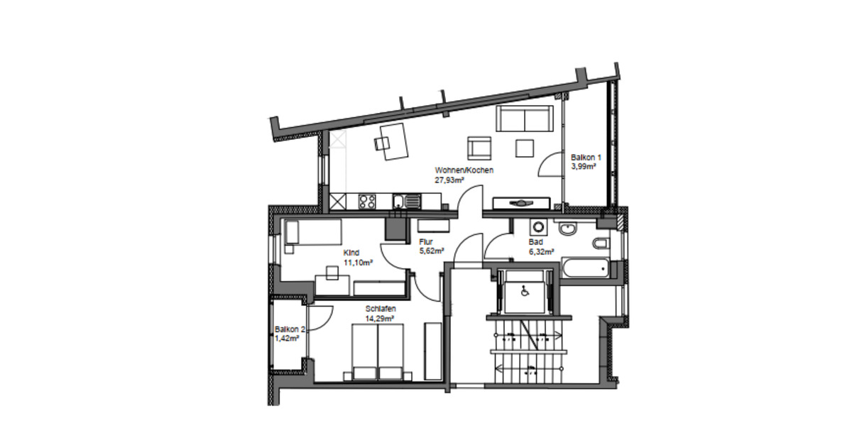 Etagenwohnung Rathenow - 3 Zimmer, 71 m&sup2;, 434&euro; | Angebot:24778354