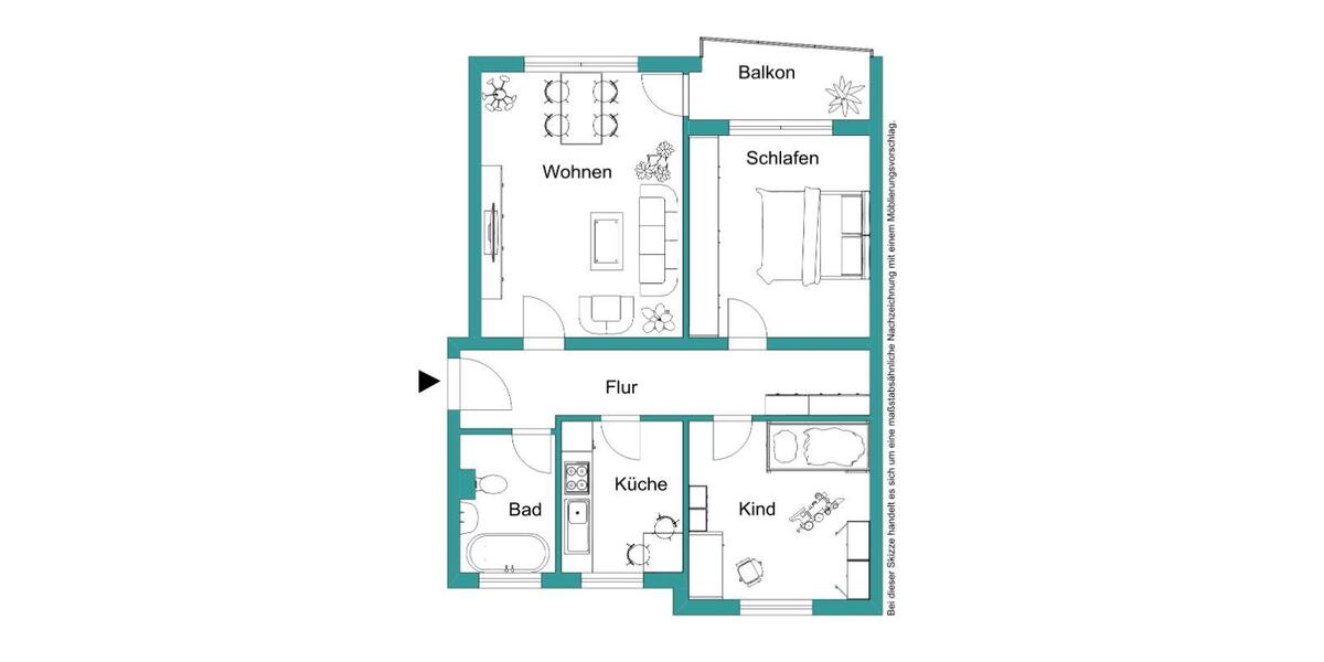 Etagenwohnung Marburg Biegenviertel - 3 Zimmer, 70 m&sup2;, 390&euro; | Angebot:25252951