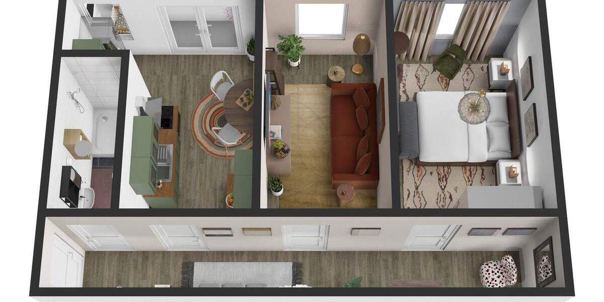 Etagenwohnung Hamburg Hamm - 2 Zimmer, 47 m&sup2;, 846&euro; | Angebot:25278769