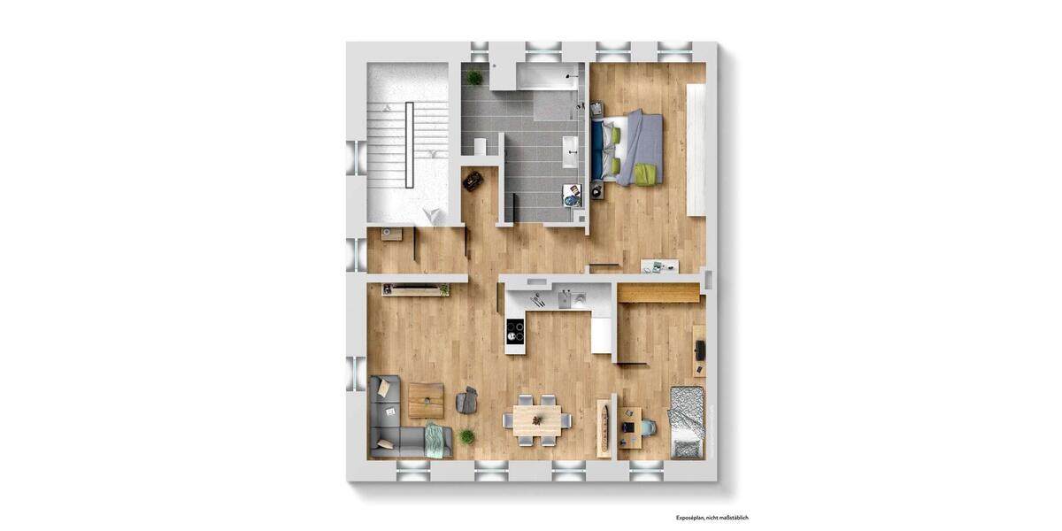 HEGERICH: Möblierte Wohnung im 2. Obergeschoss - Modern saniert mit historischem Flair 3 zimmer