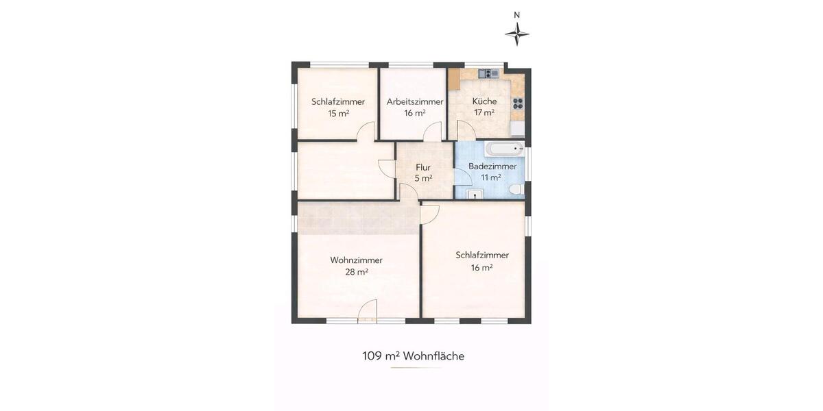 Etagenwohnung Tauberbischofsheim - 4 Zimmer, 110 m&sup2;, 1.200&euro; | Angebot:25654057