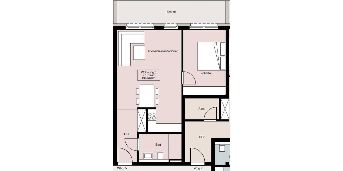 Etagenwohnung Schlitz - 2 Zimmer, 61 m&sup2;, 600&euro; | Angebot:26228537