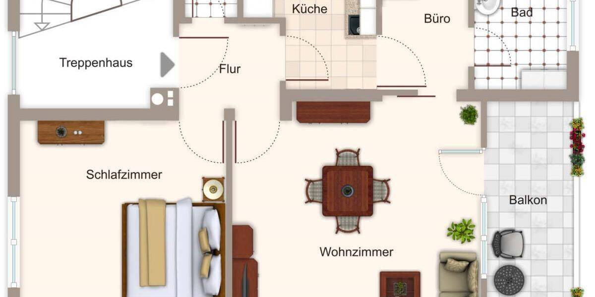 Etagenwohnung Freudenstadt - 2 Zimmer, 70 m&sup2;, 600&euro; | Angebot:26449343