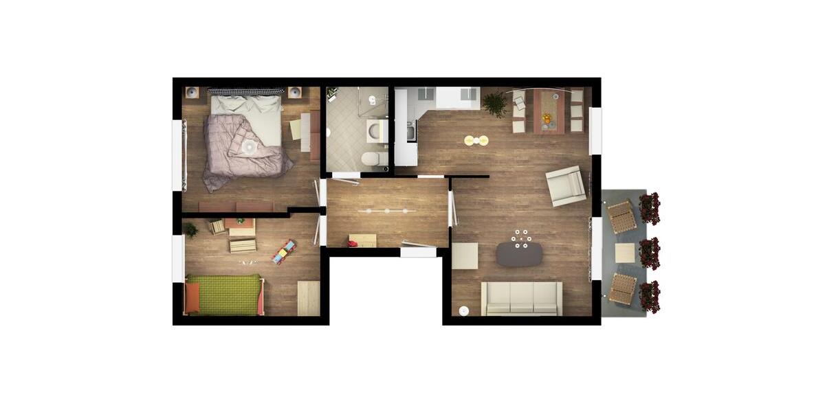 Moderne 3-Raum-Wohnung mit Balkon und Aufzug zu vermieten. 3 zimmer