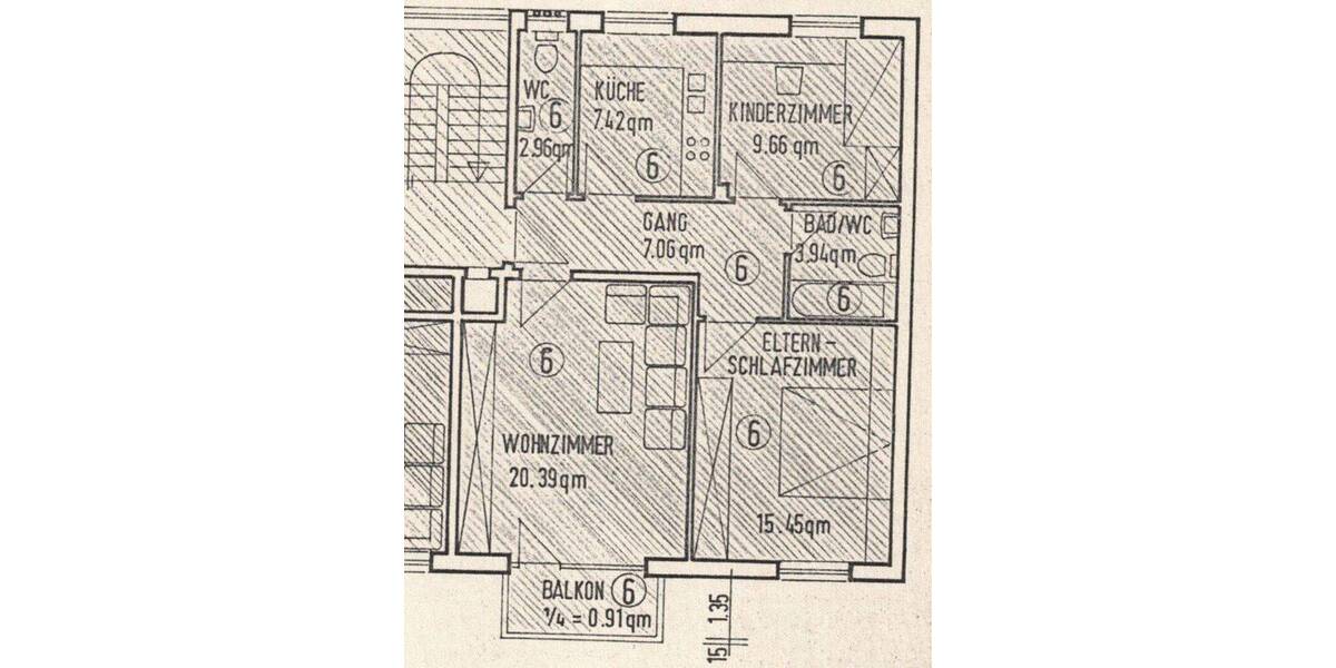 Etagenwohnung Weiden Lerchenfeld - 3 Zimmer, 68 m&sup2;, 783&euro; | Angebot:26816222