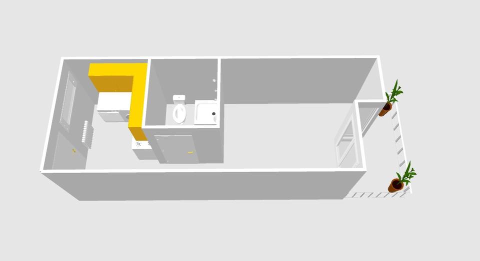 Erdgeschoßwohnung Künzelsau - 1 Zimmer, 25 m&sup2;, 480&euro; | Angebot:25157277