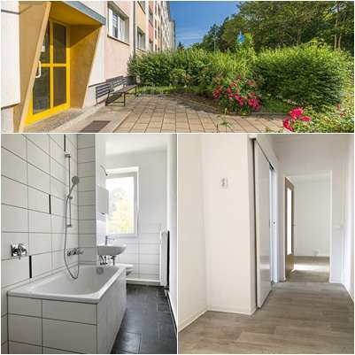 Etagenwohnung Döbeln Sörmitz - 3 Zimmer, 58 m&sup2;, 349&euro; | Angebot:27127477